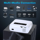 HOPVISION Proyector, 15000 Lux Nativo 1080P Full HD Home Cinema Video Proyector 4K with Bluetooth WLAN Pantalla de 350'' Compatible con TV Stick, HDMI, USB, X-Box, iOS/Android