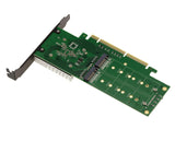 KALEA-INFORMATIQUE Tarjeta controladora PCIe 3.0 16x de Doble Cara para 4 SSD M.2 NVMe M Key (M2 NGFF) con ventilación Forzada. CHIPSET ASM2824.