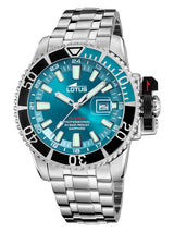 Reloj Lotus para Hombre 18938/1 Diver Caja de Acero Inoxidable 316l Plateado Correa de Acero Inoxidable 316l Plateado