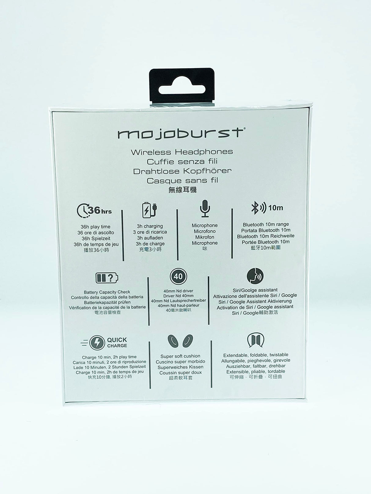 Mojo Crystal Auriculares Bluetooth 5.0 Over.Ear