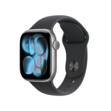 Apple Watch Series 11 GPS con Caja de Aluminio en Gris Espacial de 42 mm y Correa Deportiva Negra-Talla S/M.Calidad del Sueño,monitores de entreno y Salud,Pantalla Siempre Activa, Resistencia al Agua