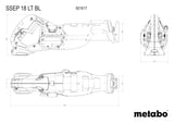 Metabo SSEP 18 LT BL - Sierra de sable inalámbrica 601617840 sin batería, sin cargador, maletín 18V