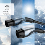 Launch Cable de Carga Tipo 2-22kW 7M 32A para Coche eléctrico, Ideal para EV/PHEV Tipo 2 a Tipo 2, 3 Fases, IP55, con Bolsa de Transporte. Compatible con vehículos T-Mode y E-Golf.