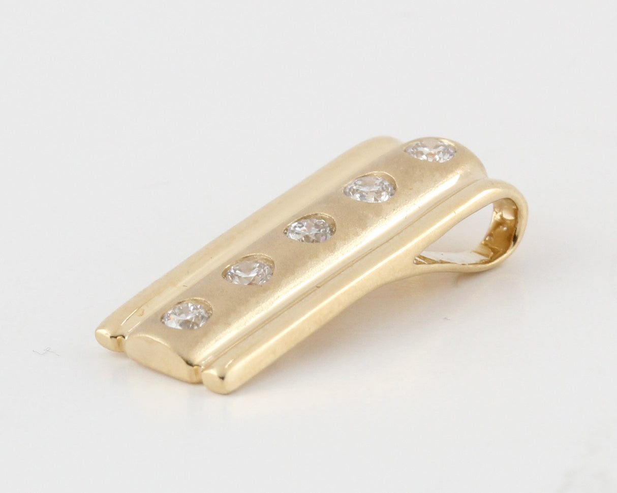 Antwerp Jewels SAP01572y - Colgante para mujer (oro amarillo 585, diamante cepillado (0,20 ct), color blanco, Diamante Oro amarillo, Diamante