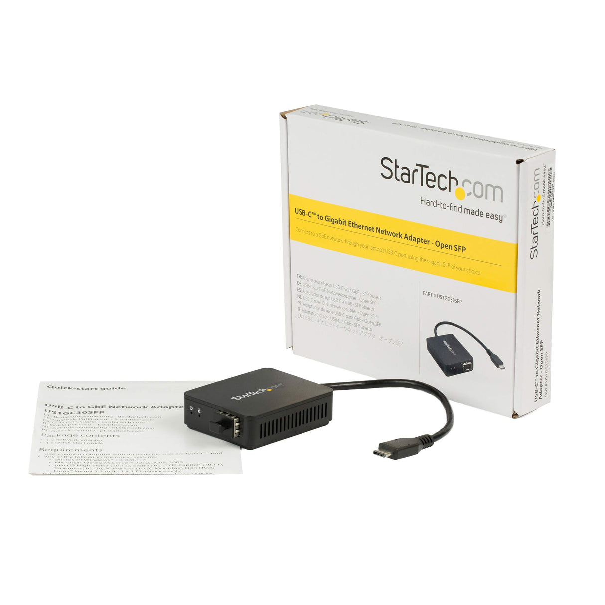 StarTech.com Adaptador Conversor USB 3.0 USBC a SFP Abierto Transceiver USB Tipo C