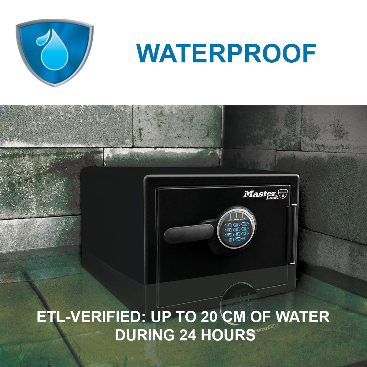Master Lock SFW205GPC Sentry Safe Caja Fuerte de Seguridad [Ignifuga y Resistente al Agua] [Combinación Digital] [XXLarge], Sin Alarma