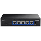 TRENDnet, TEG-S750, Conmutador de 5 Puertos 10G, 5 Puertos 10G RJ-45, Capacidad de conmutación de 100 Gbps, admite Conexiones 2.5G y 5G-Base-T, Negro
