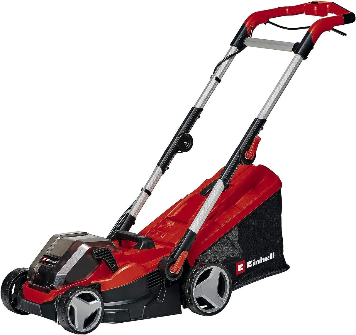 Einhell Cortacésped a batería GE-CM 36/34-1 Li-Solo Power X-Change (36 V, 33,5 cm ancho de corte, hasta 200 m², 30L bolsa recolectora, 25-65 mm altura de corte, sin batería)