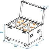 ROADINGER 51836718 Flightcase 2X Wave Multicolor, Talla única