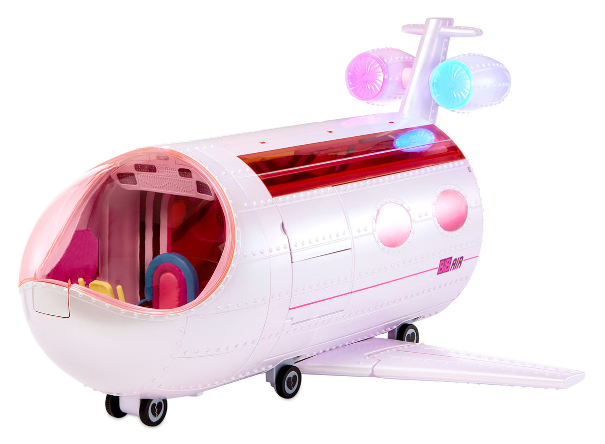 L.O.L. Surprise! OMG Avión 4 en 1 - Avión con 50 sorpresas, incluidos Accesorios - Se transforma en un Coche, Estudio de grabación y Cabina de Mezcla - Coleccionable - para niños a Partir de 4 años