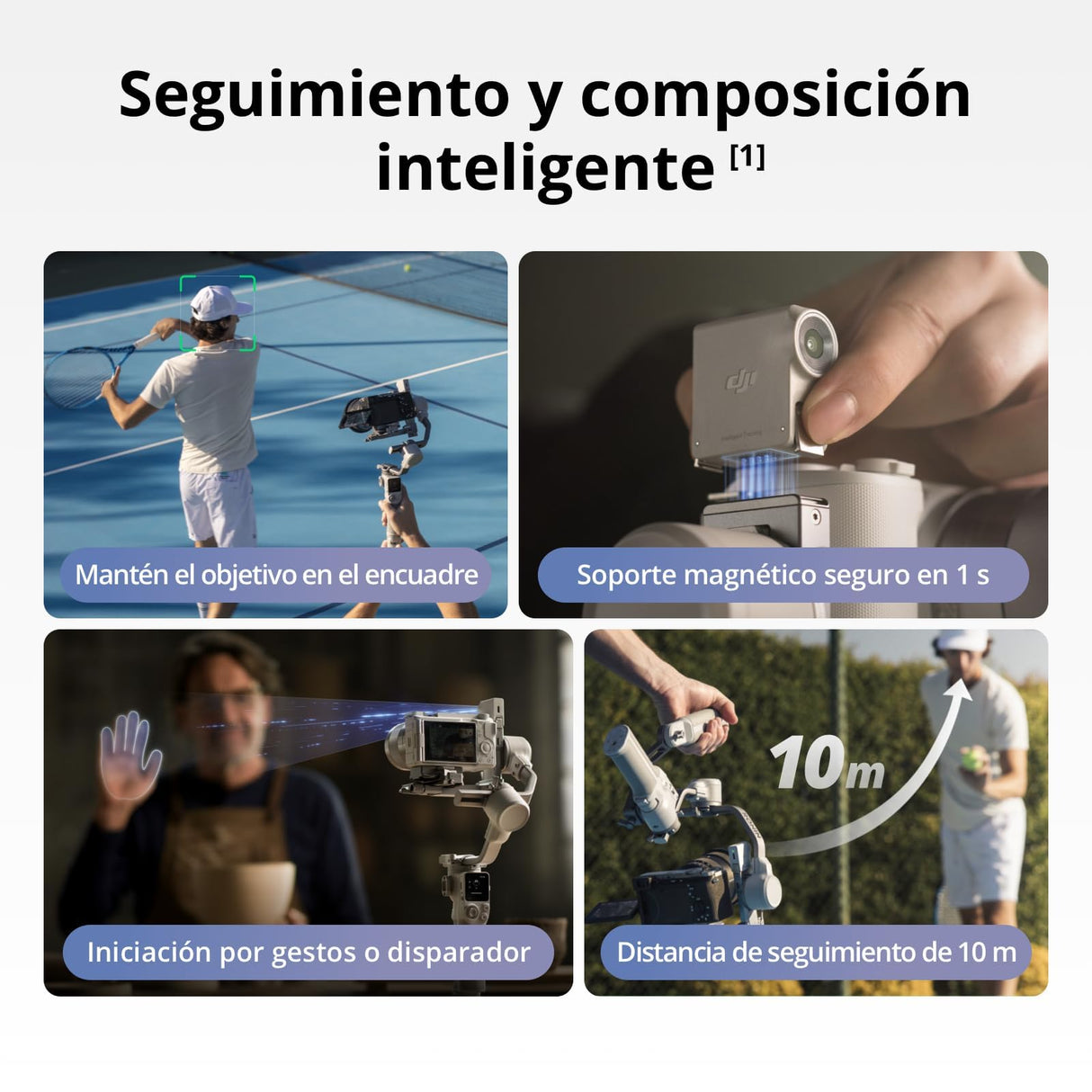 DJI RS 4 Mini Combo, Estabilizador para cámaras Canon/Sony/Panasonic/Nikon/Fujifilm, Bloqueos de Ejes automáticos, Carga útil de 2 kg, Estabilizador de cámara, Empuñadura Maleta