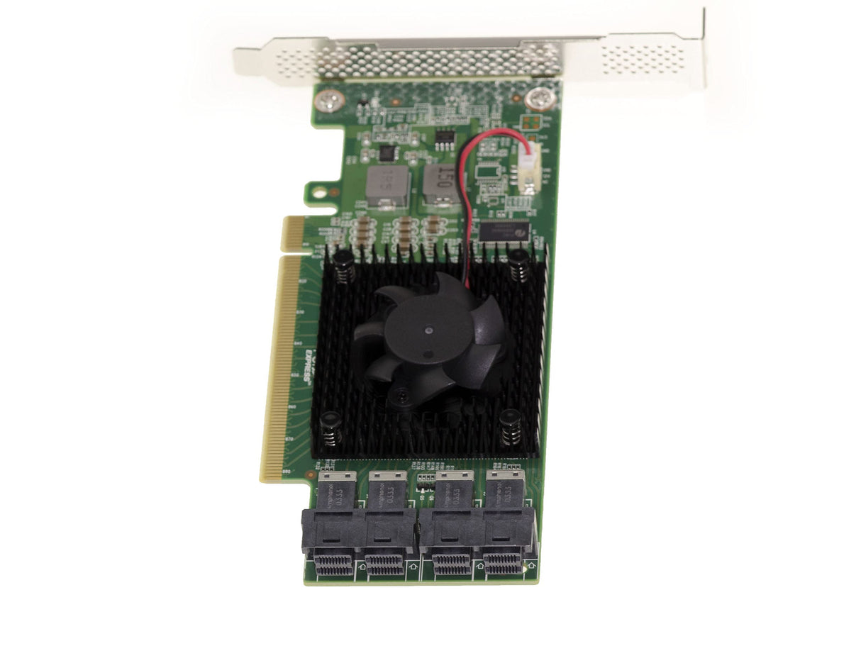 KALEA-INFORMATIQUE Tarjeta PCIe 3.0 x16 para 4 SSDs U.2 NVMe (U2 NGFF) o 4 Puertos PCIe x4. Tarjeta Multi Host Switch. Chipset PLX PEX 8747 128Gb/s
