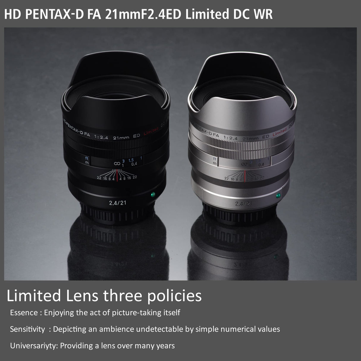 HD PENTAX-D FA 21mmF2.4ED Limited DC WR Negro Lente Prima Ultra Gran Angular [para Usar con Lente réflex Digital de Marco Completo, Barril de Lente de Aluminio mecanizado]