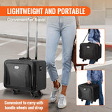 VEVOR Estuche de Maquillaje con Ruedas 3 Niveles, Maleta de Almacenamiento de Transporte con Asas Correa, Caja Bolsa de Maquillaje Oxford Impermeable Negro