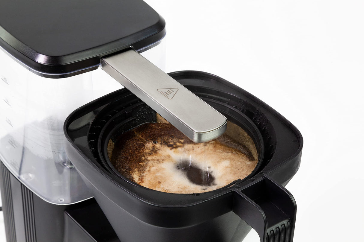 Caso Cafetera de goteo Aroma Sense - Cafetera de diseño, Capacidad 1,25L para 10 tazas, 1550W de Potencia, temporizador, filtro permanente, apagado automático, Pantalla táctil, negra