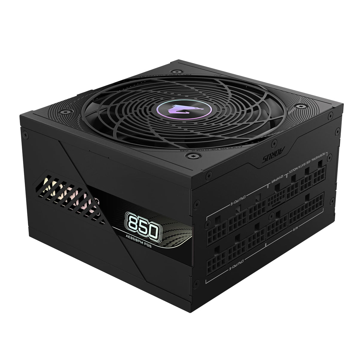 GIGABYTE AORUS Elite P850W Fuente de Alimentación - PCIe 5.0, 80 Plus Platinum, Diseño Completamente Modular, Ventilador de 120 mm, Compatible con ATX 3.0, Enchufe UE