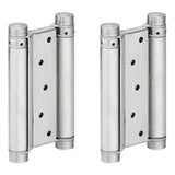 cyclingcolors 1x Par Bisagra de Puerta Vaivén Batiente de 180° con Resorte de Doble Acción para Puerta de Hasta 55 kg Western Saloon, Acero inoxidable