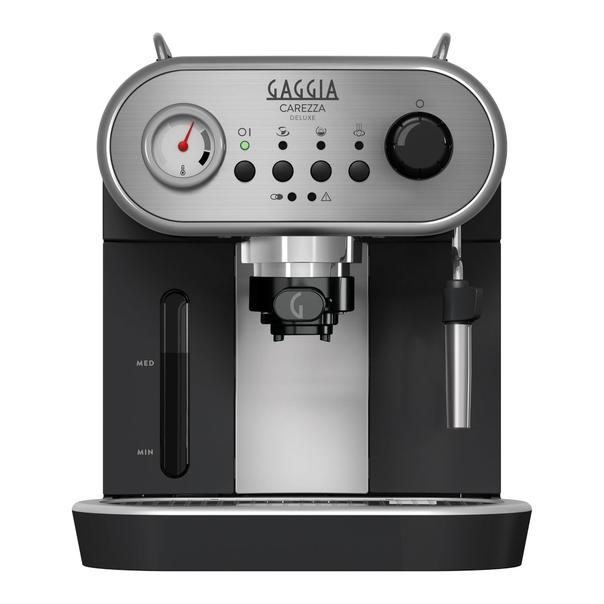 Gaggia Cafetera manual Carezza Deluxe RI8525/01 para café molido y cápsulas, 230 V, 50 Hz, 1900 W, gris/negra