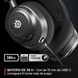 SteelSeries Arctis Nova 7 Wireless - Cascos Gaming Inalámbricos Multisistema - Controladores magnéticos de neodimio - 2,4GHz + Bluetooth - 38h de batería - Micro ClearCast Gen2 IA - PC,PS5,VR
