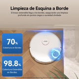 JONR T5 Pro Robot Aspirador y Fregasuelos, 8000Pa Aspirador Robot con Mopa Extensible, Lavado Automático de Mopa y Secado con Aire Caliente, Mopas Dobles
