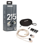 Shure SE215-CL Transparente Intraaural auricular - Auriculares (Intraaural, Alámbrico, 22 - 17500 Hz, 107 dB, 20 Ω, Transparente)