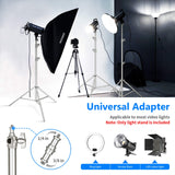 Neewer Soporte de Luz de Acero Inoxidable Resistente 300cm con Adaptador Universal de 1/4 a 3/8 Pulgada para Foto Estudio Softbox Flash Estroboscópico Monolight y Otros Equipos Fotográficos(Plateado)