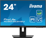 iiyama XUB2463HSU-B1 24" Panel IPS Green Choice, EyeComfort / EyeSafe 2.0, 1920x1080100Hz, 15cm Hiegt Adj. Stand, 250cd/m², Altavoces, HDMI, DisplayPort, 3ms GTG, FreeSync, USB 2x 3.2 (23,8" VIS)