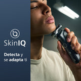 Philips Serie 5000 Afeitadora Eléctrica Hombre, Máquina de Afeitar Barba con Recortadora, 45 cuchillas, Cuida la piel, 60min de uso, En Seco y Húmedo, Recargable, Centro de Limpieza, S5898/50, Negro