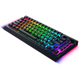 Razer BlackWidow V4 Pro 75% - Teclado de Juego inalámbrico Intercambiable en Caliente - Pantalla OLED (dial de comandos, 4K Hz y conectividad Bluetooth, reposamanos magnético) Diseño US | Negro