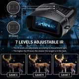 Zstar Dispositivo de visión nocturna Nv4000 4K Prismáticos de visión nocturna de 3 pulgadas de pantalla grande 5X zoom digital infrarrojos gafas de visión nocturna prismáticos infrarrojos para camping