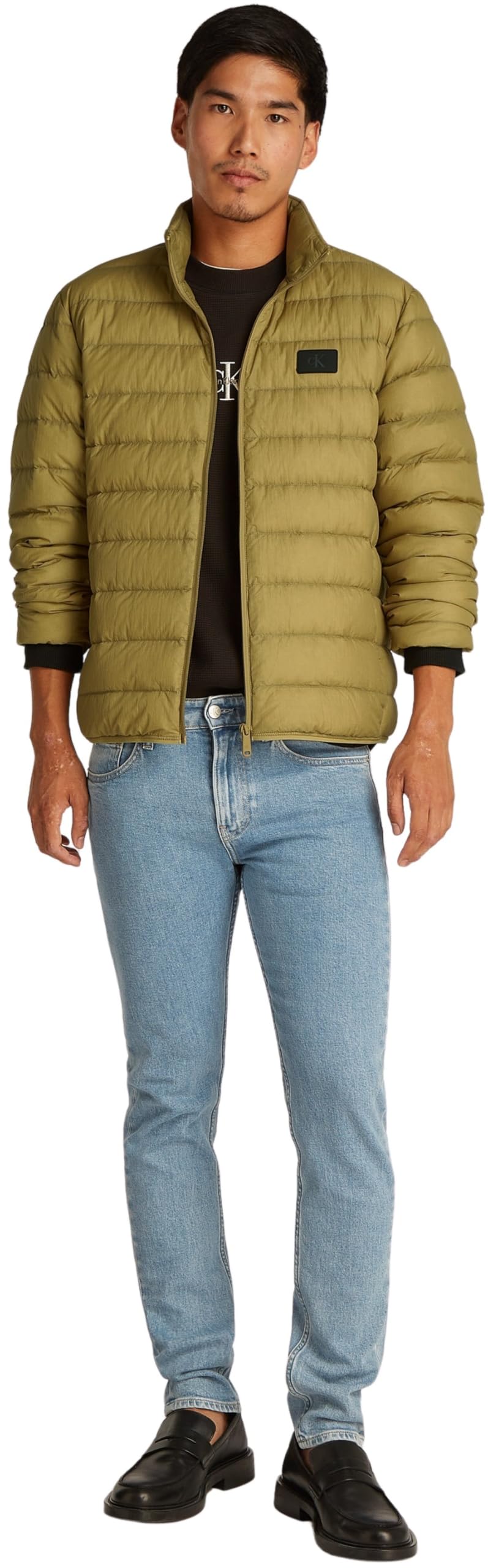 Calvin Klein Cazadora acolchada Hombre Down Jacket ligera, Verde (Gothic Olive), XL
