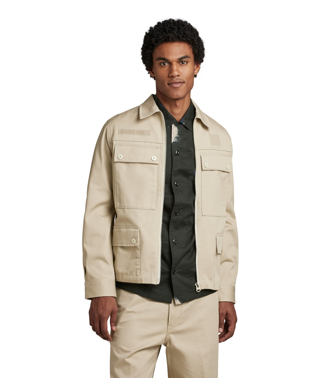G-Star Para Hombre Chaqueta 4 Pocket Zip, Beige (dk brick D22941-C900-1214), S
