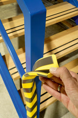 Durable Perfil protector de esquinas C35 magnético, 1 m, paquete de 5 unidades, color amarillo/negro, 1112130