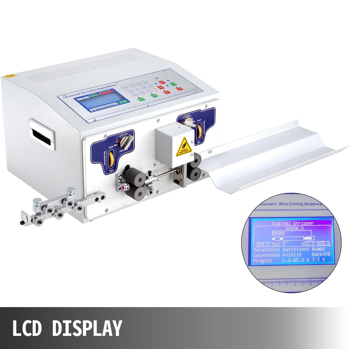VEVOR Máquina Pelacables Eléctrica, Máquina Pelacables Automática SWT508-JE Controlada por Microcomputadora Pantalla LCD para procesar cables incluyendo PVC/Teflón/Cables de Silicona
