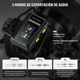 NEEWER CM28 Pro Micrófono Solapa Lavalier Inalámbrico con Estuche Carga 48KHz Audio Sin Comprimir 16 bits Cancelar Ruido Almacenar 4GB Grabación 9 Horas Compatible con iPhone iPad Android Cámara PC