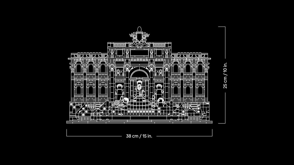 LEGO Architecture Fontana di Trevi Maqueta para Construir para Adultos, Monumento Italiano de Fuente Barroca y Minifiguras, Decoración del Hogar, Regalo para Viajeros 21062
