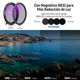 NEEWER True Colors 82mm Variable ND2-32 y CPL con Filtros Set Magnéticos ND32, 2 en 1 Ajustable Uno Giratorio Reducción de Luz, Eliminación de Reflejos, sin Cambio de Color, sin Cruz X, sin Viñetas