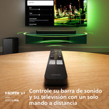 Philips TAB5309 Barra de Sonido 2.1 con subwoofer inalámbrico - Canales 2.1 de 240W, DTS Virtual X, Bluetooth 5.4, HDMI ARC, conexión óptica y conectividad USB - Gris Oscuro