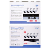 Kit de videovigilancia AHD PNI House PTZ1500 5MP - DVR y 4 cámaras de vigilancia para Exteriores,H.265, detección de rostros, detección Humana