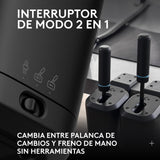Logitech G RS Shifter and Handbrake con cambio fácil de modo, empuñadura ajustable en altura y mordaza de mesa, para volantes de las series G y PRO, PS, Xbox y unidades de carreras de PC - Negro