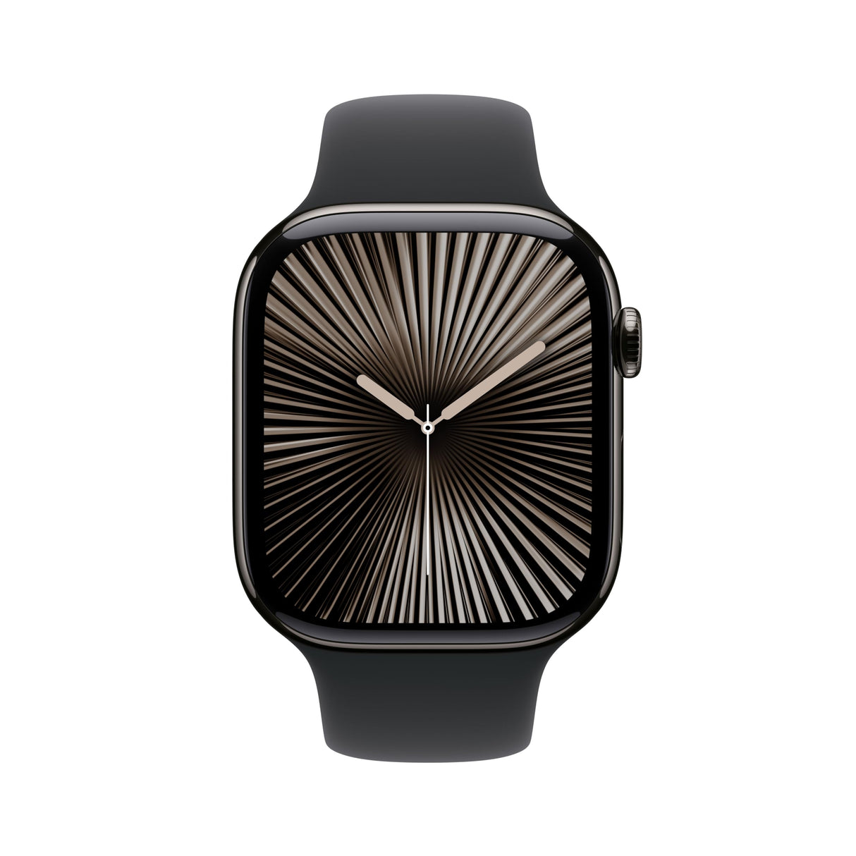 Apple Watch Series 10 GPS + Cellular Smartwatch con Caja de Titanio Pizarra de 46 mm y Correa Deportiva Negro - Talla S/M. Monitor de entreno, App ECG, Pantalla Retina Siempre Activa