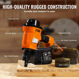 VEVOR Clavadora de Bobinas para Revestimiento MCN70, 45 a 70 mm de 15 Grados, Clavadora de Bobinas de Aire de 70-120 PSI para Palés, Cajas, Marcos, Revestimientos y Cercas, 340 x 320 x 130 mm