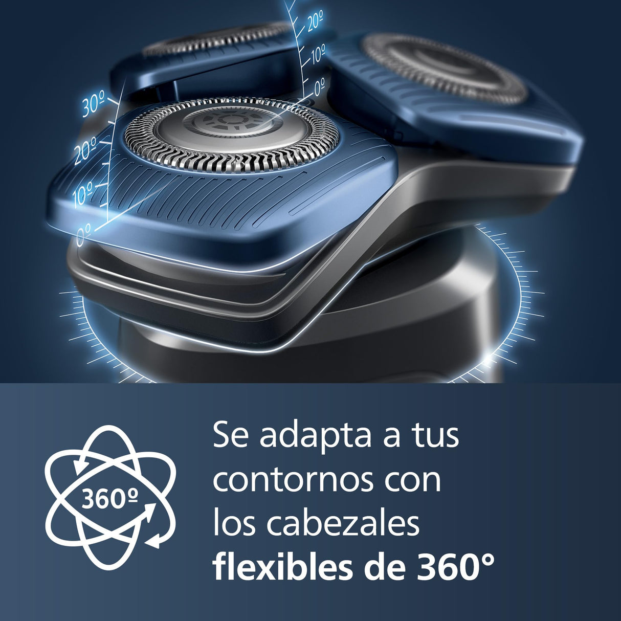 Philips Serie 7000 Afeitadora Eléctrica Hombre, Máquina de Afeitar Barba con Recortadora, 45 cuchillas, Para piel sensible, 60min de uso, En Seco y Húmedo, Recargable, Base Carga, S7887/35, Gris