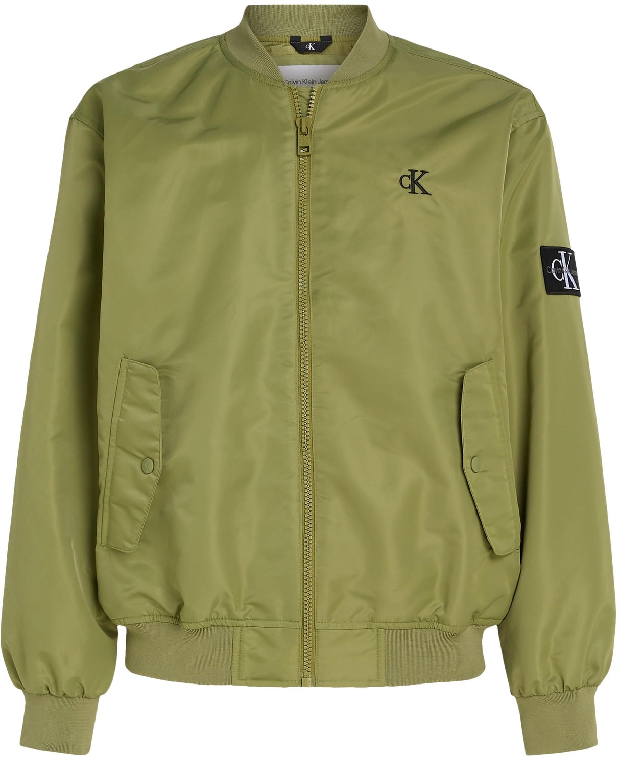 Calvin Klein Jeans Bomber Jacket J30J325110 Chaquetas de Tejido, Verde (Dark Juniper), M para Hombre