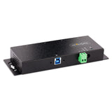 StarTech 4-Port Industrial USB 3.0 Hub - 5Gbps, ESD and surge protection - Robust metal housing