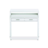 Habitdesign Mesa Escritorio Extensible, Mesa Estudio, Consola, Color Blanco Artik, Medidas: 98,5 cm (Largo) x 36-70 cm (Fondo) x 87,5 cm (Alto)