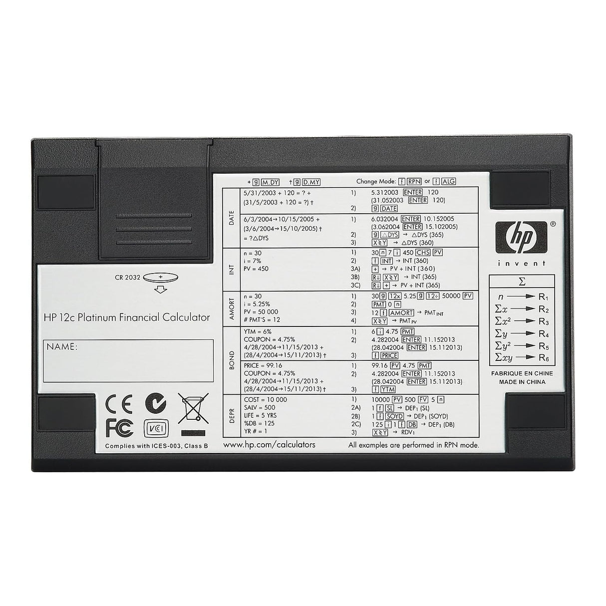 HP 12C Platinum - Calculadora financiera, 79 x 15 x 129 mm