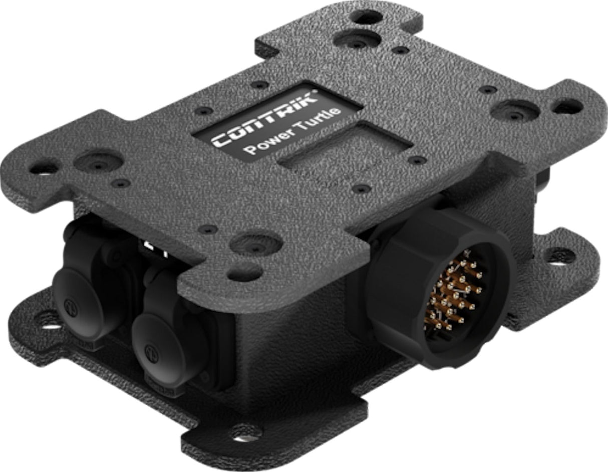 Power Turtle Multicore Box para distribución eléctrica compacta, extremadamente robusta que permite una reducción significativa del volumen