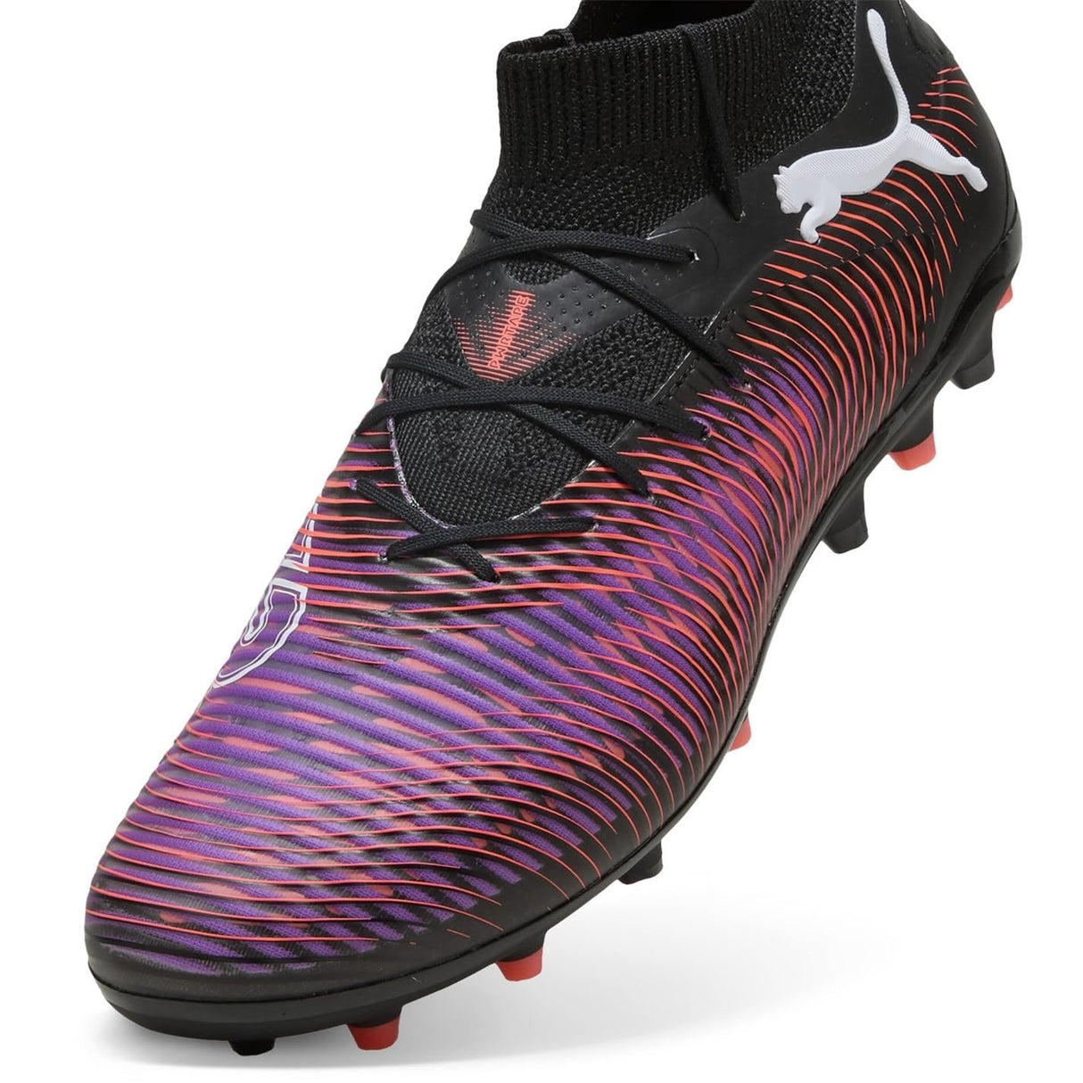 PUMA Future 8 Pro MG, Zapatillas de fútbol Unisex Adulto, Black White-Glowing Red, 40.5 EU