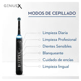 Oral-B Genius X 20000 Luxe Edition - Cepillo de Dientes Eléctrico Negro con Tecnología de Braun